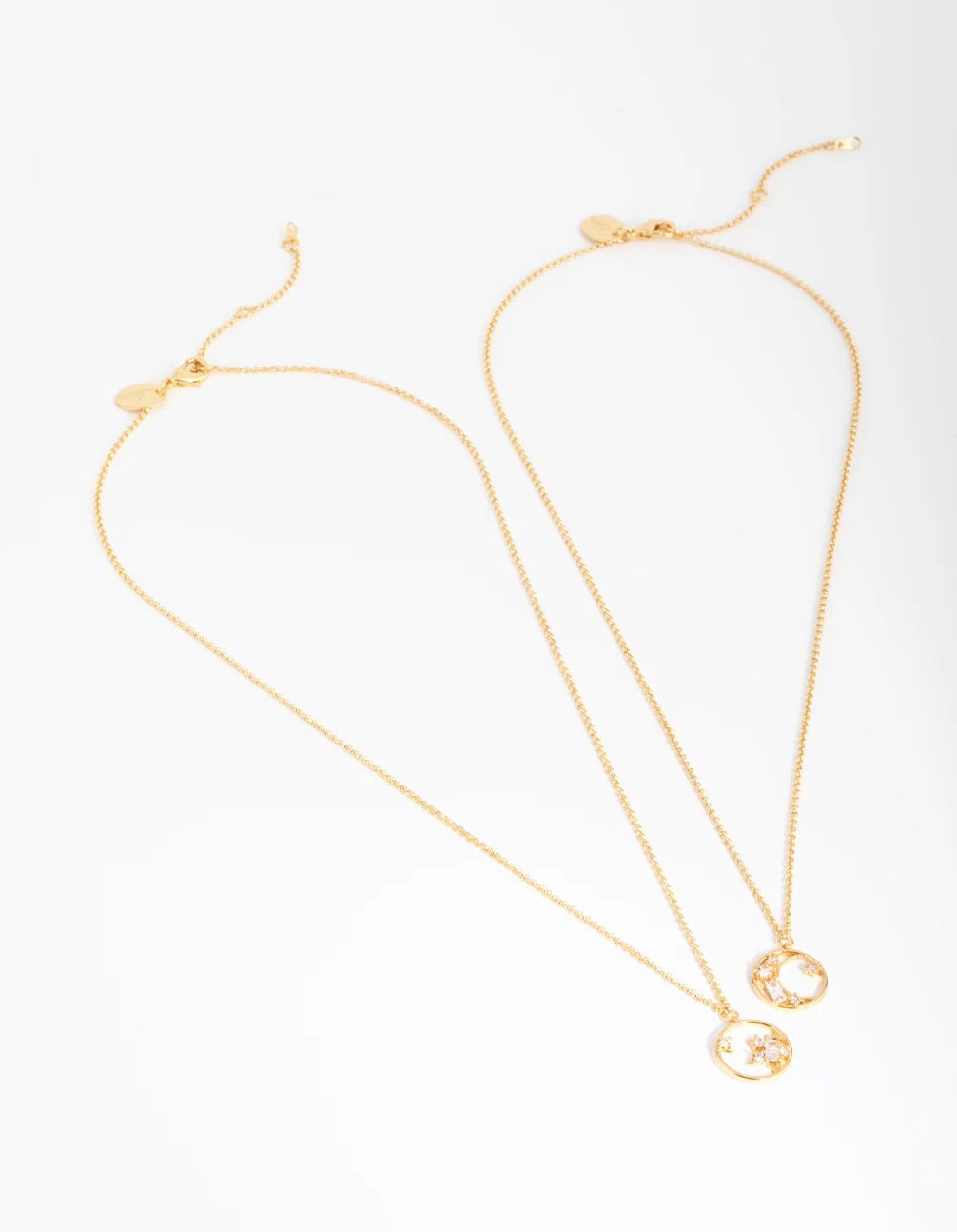 18ct Gold Plated Cubic Zirconia Mixed Cut Out Necklace Set - Image 6