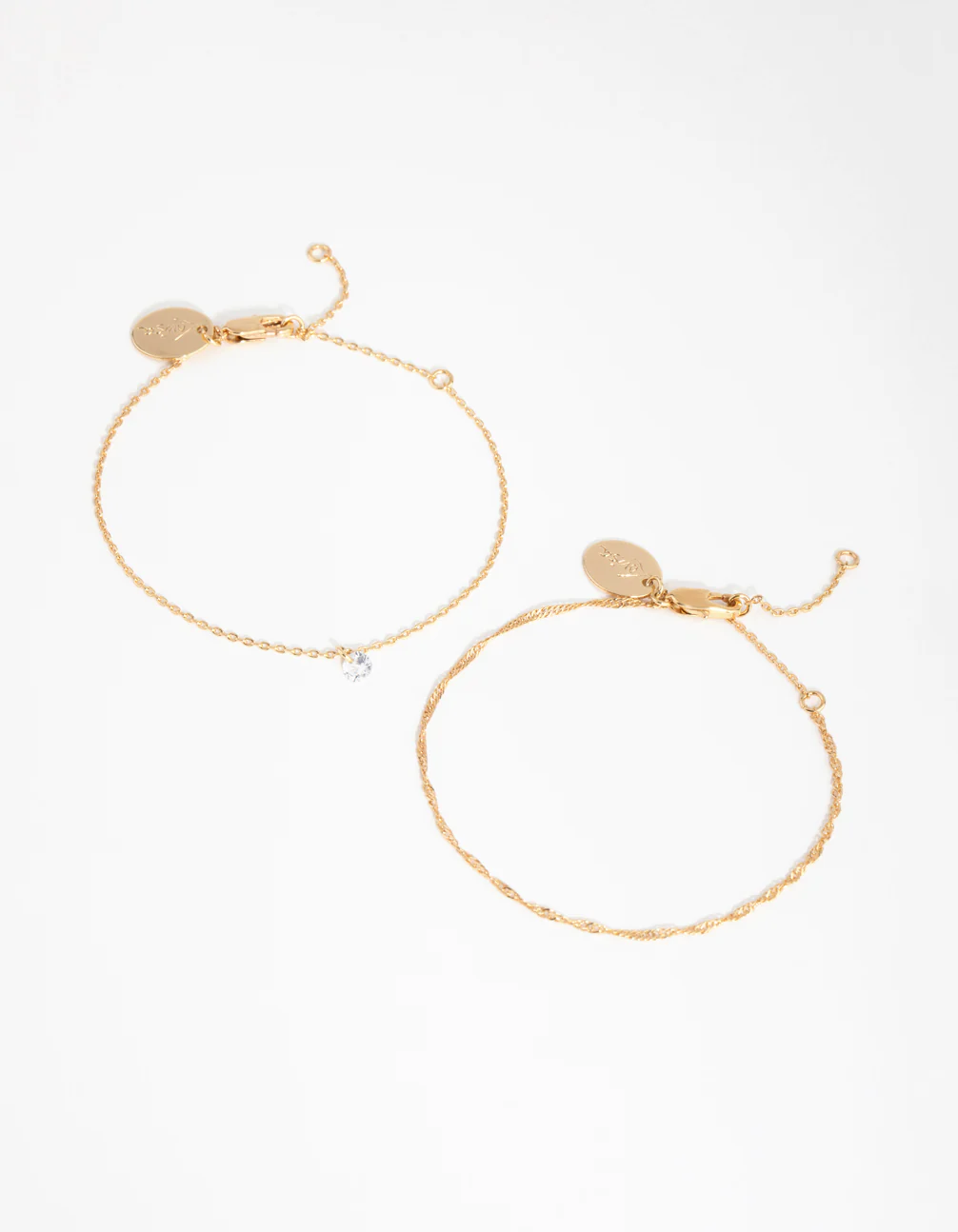 18ct Gold Plated April Cubic Zirconia Bracelet Set