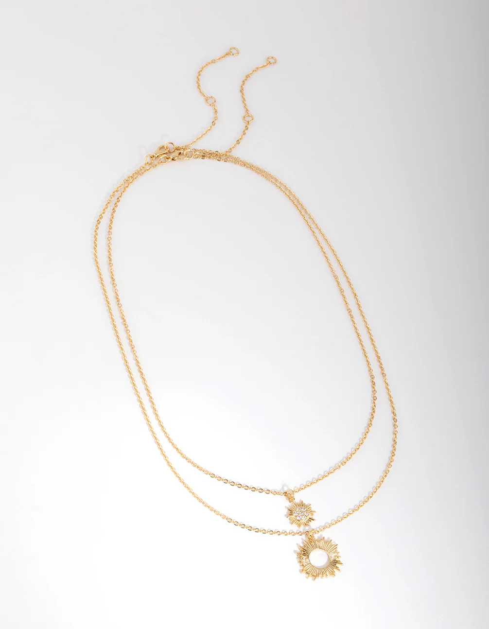 18ct Gold Plated Cubic Zirconia Starburst Necklace Set - Image 6