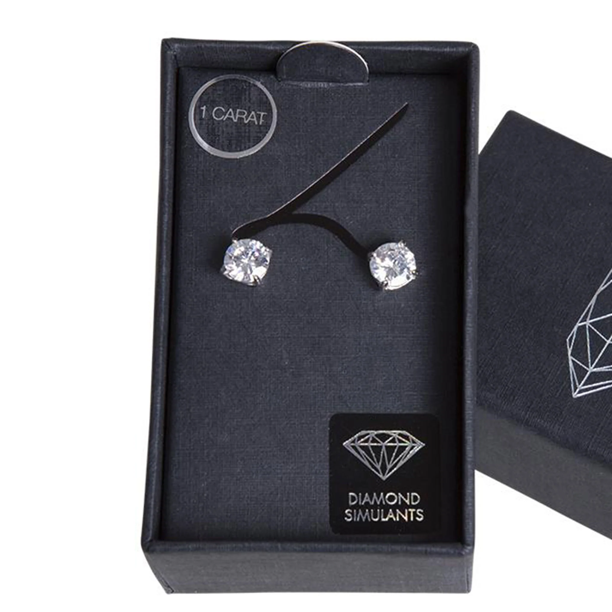1Ct Round Crystal Stud - Image 3