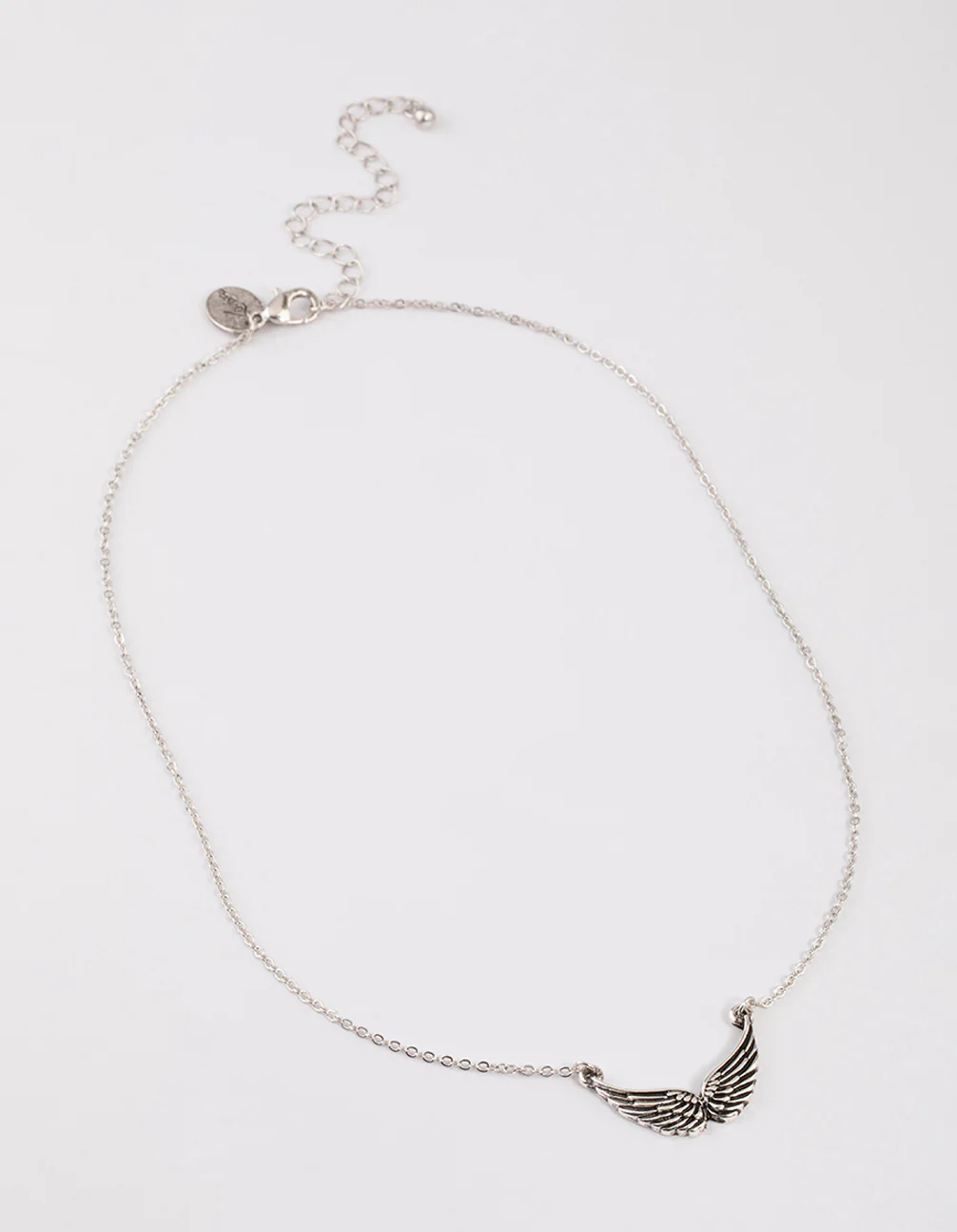 Antique Silver Angel Wing Necklace - Image 2