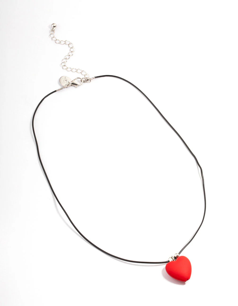 Silver Love Heart Beaded Necklace - Image 2