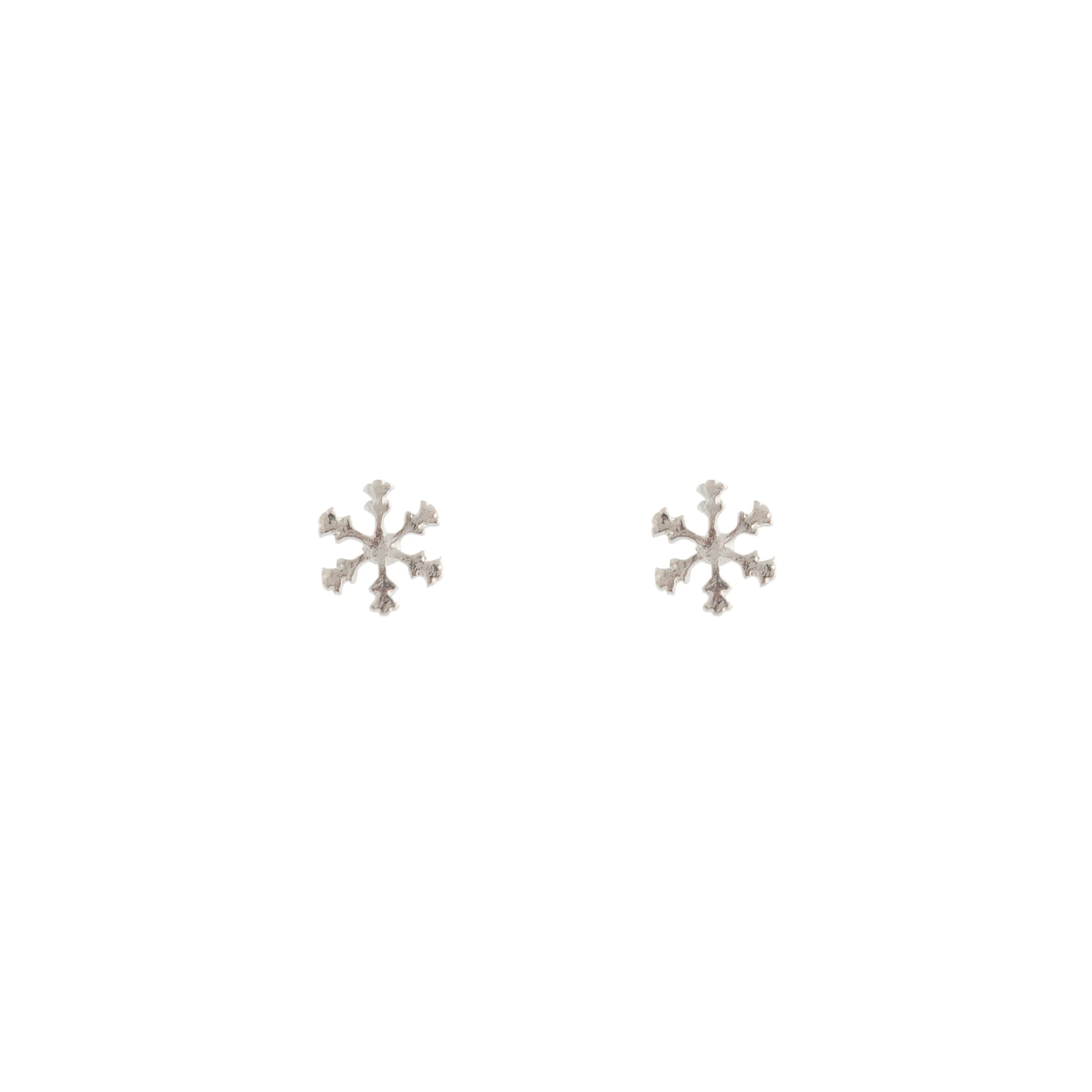 Silver Snowflake Stud Earrings