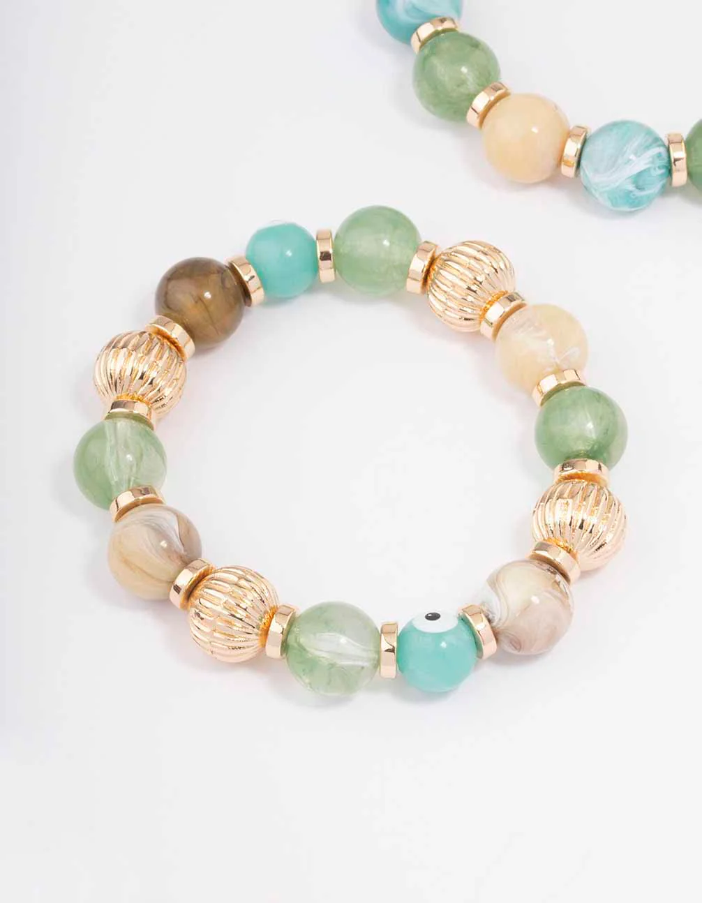Acrylic Mixed Evil Eye Ball Bracelet - Image 2