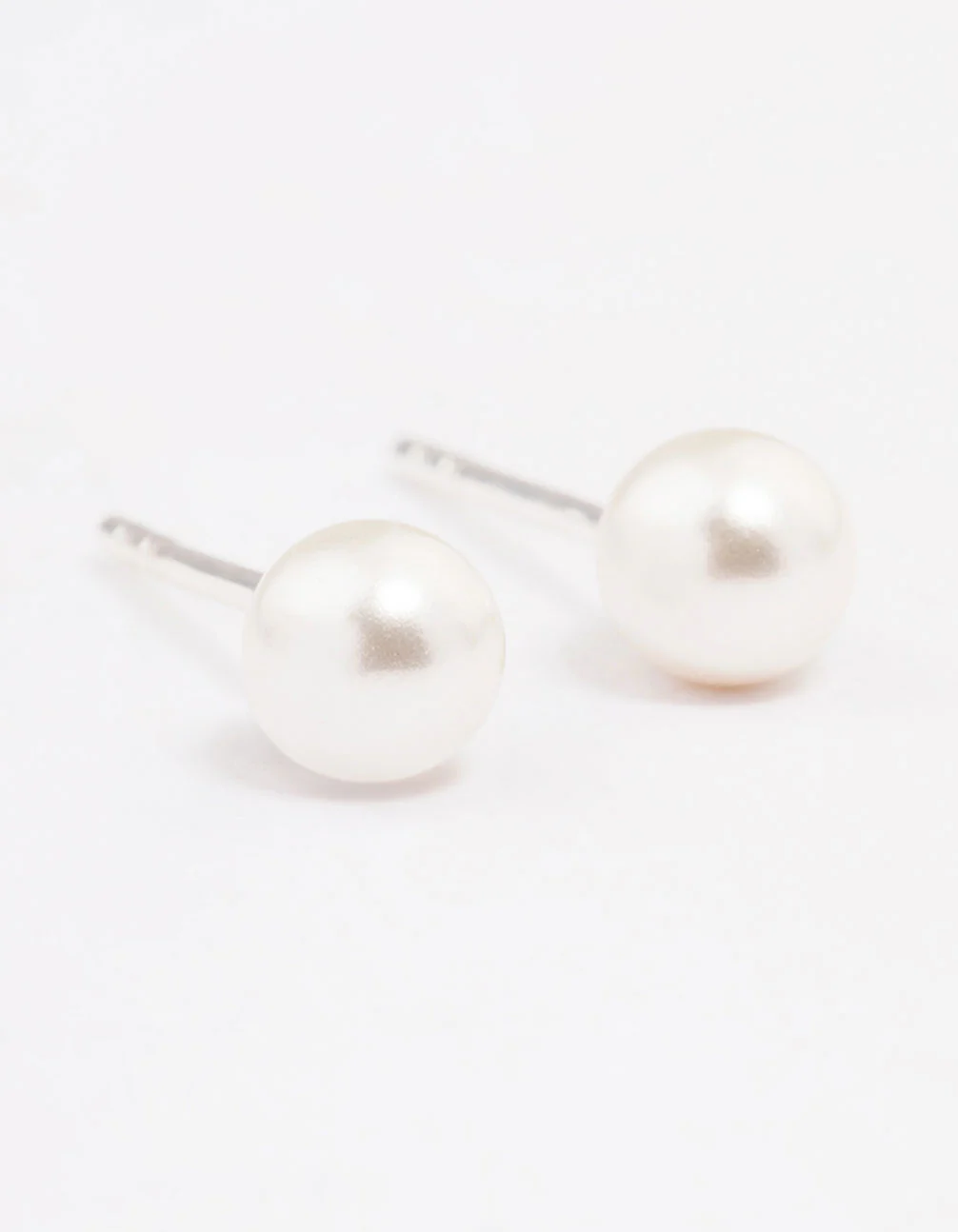 Sterling Silver Pearl Stud Earrings 5mm - Image 2