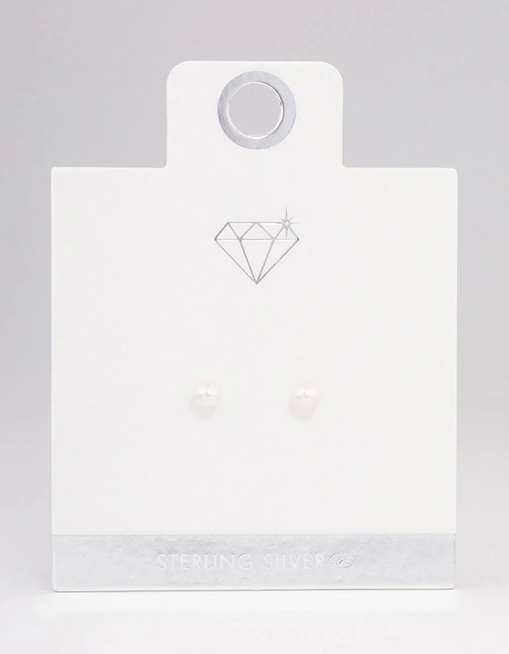 Sterling Silver Pearl Stud Earrings 5mm - Image 5