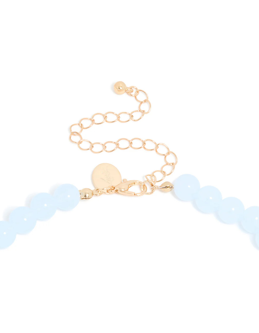 Baby Blue Acrylic Beaded Necklace - Image 5