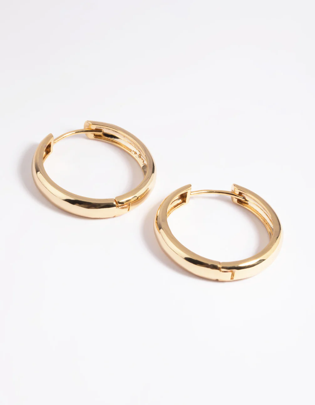 Gold Plated Hinge Hoop Earrings - Image 4