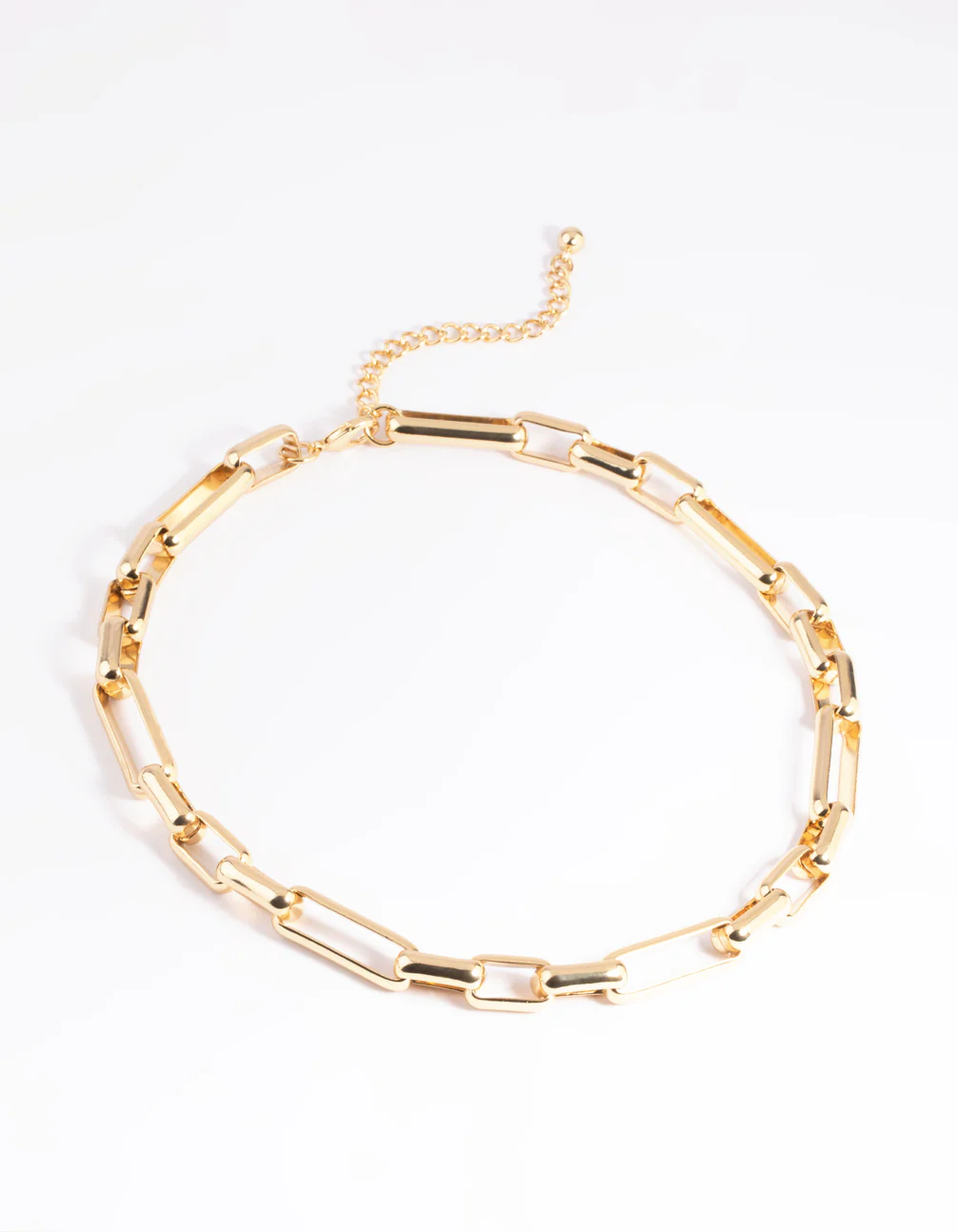 Gold Plated Rectangle Layered Necklace - Image 3