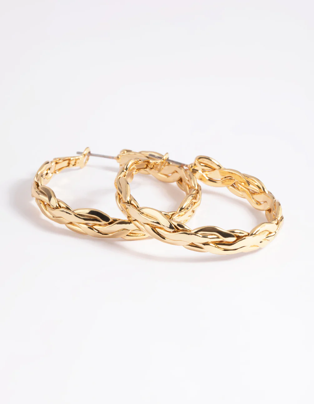 Gold Plated Hoop Earrings - Image 3