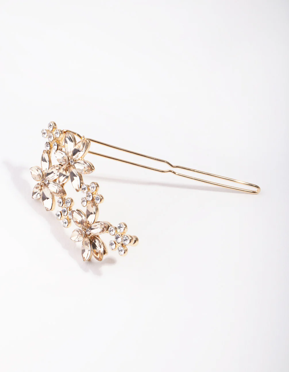 Gold Crystal Flower Clip - Image 2