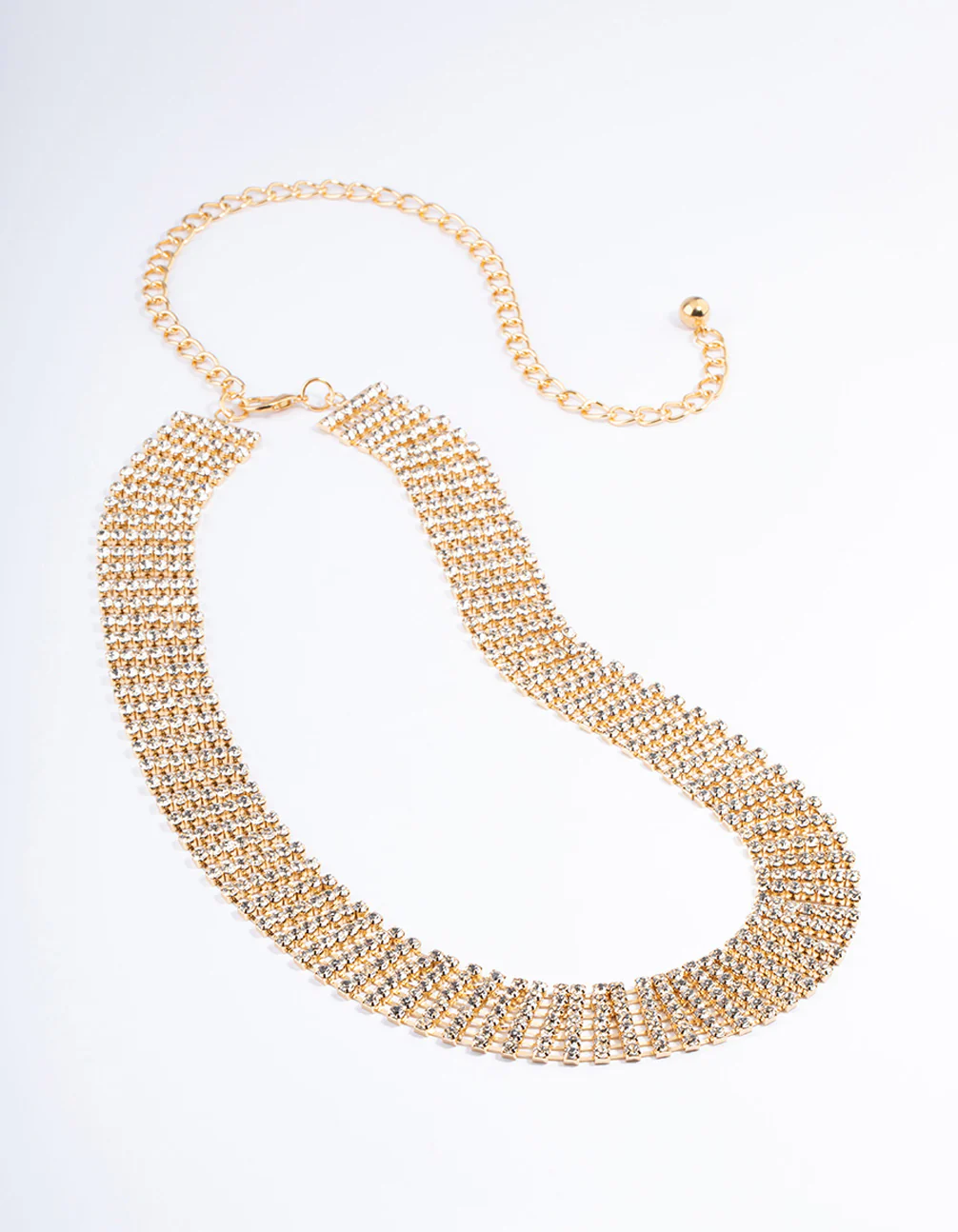 Gold Diamante Mesh Belt - Image 2