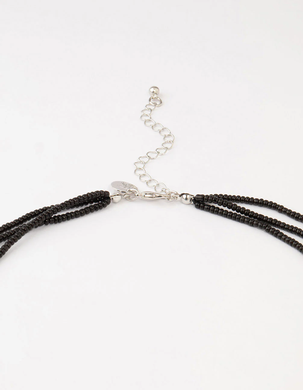 Black Beaded Faceted Layered Necklace - Image 3