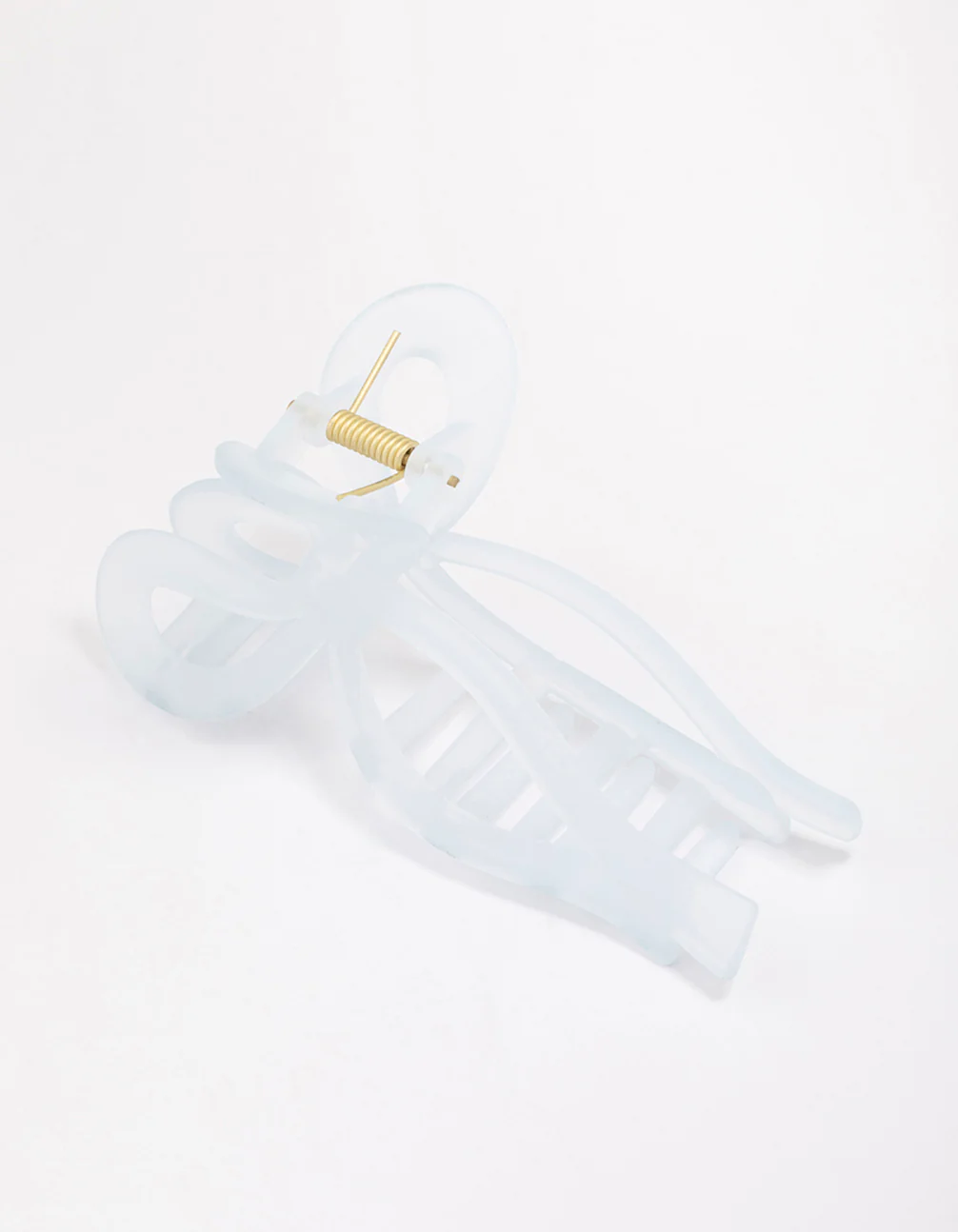 Blue Large Bow Hair Claw Clip - Image 3
