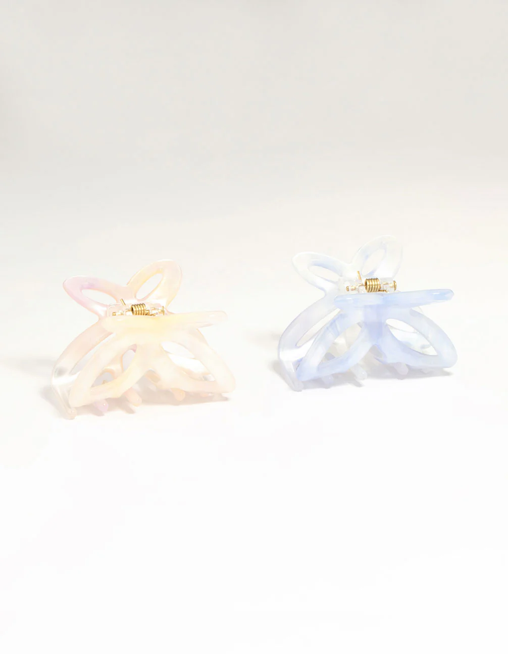 Blue & Pink Acrylic Butterfly Claw Clips 2-Pack