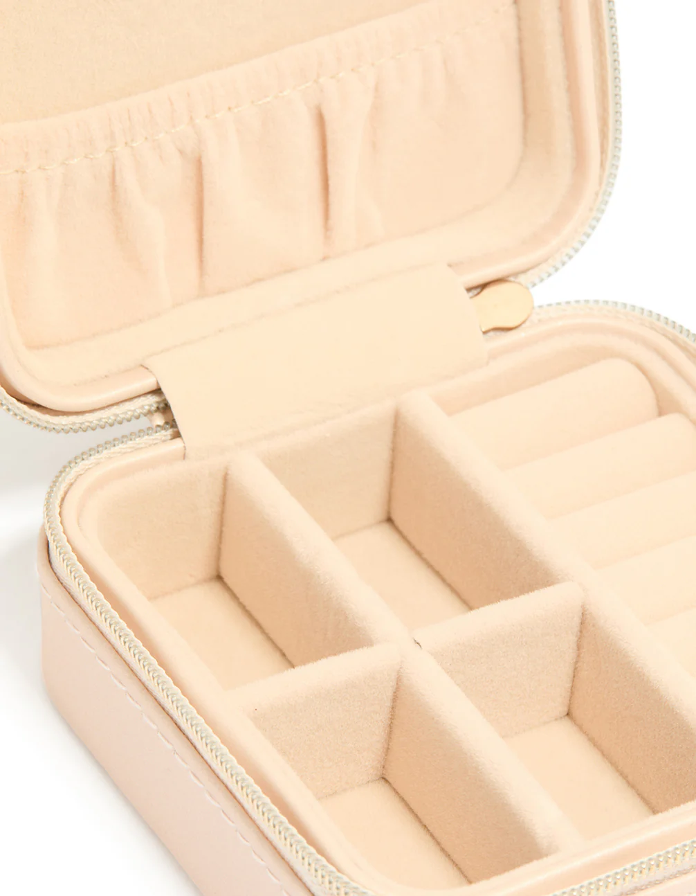 Blush Faux Leather Square Jewellery Box - Image 2