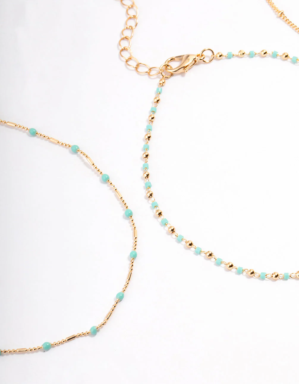 Gold Dainty Turquoise Anklet Pack - Image 2