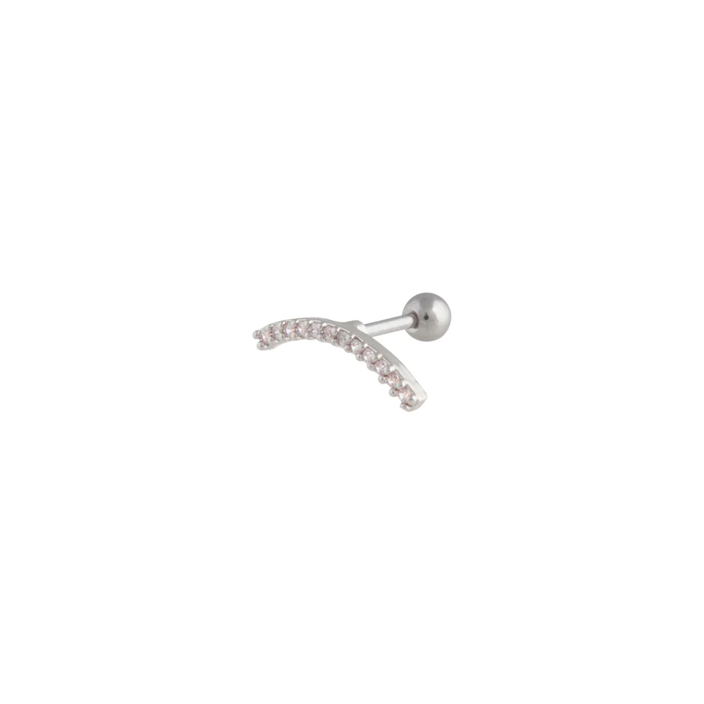 Surgical Steel Fine Crystal Crawler Earrings - Image 2