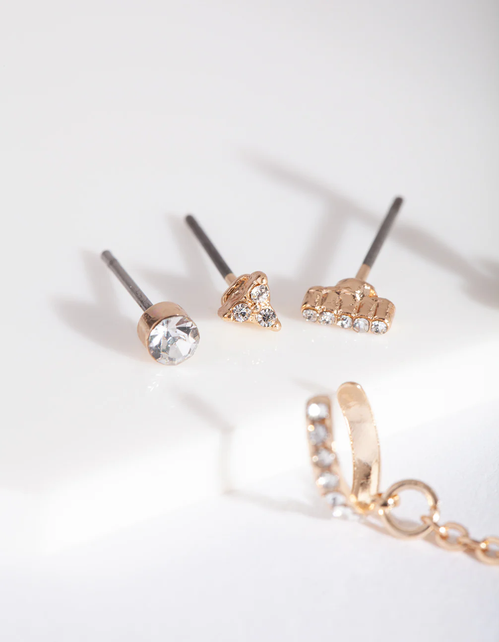 Gold Flower Chain Cuff Ear Pack - Image 3