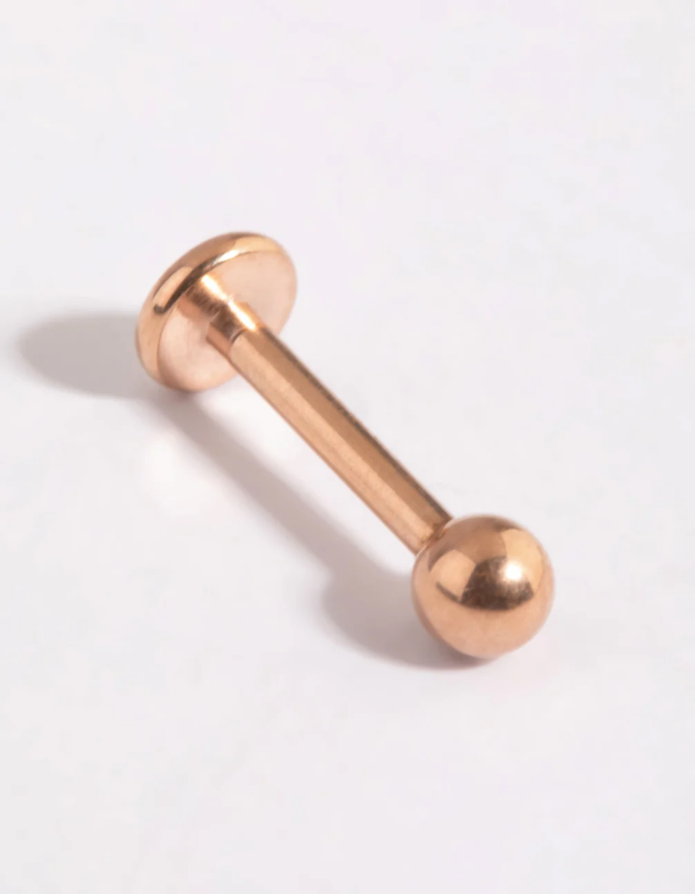 Rose Gold Plated Surgical Steel Single Flat Back Bar & Cubic Zirconia Interchangeable Ends 6-Pack - Image 2