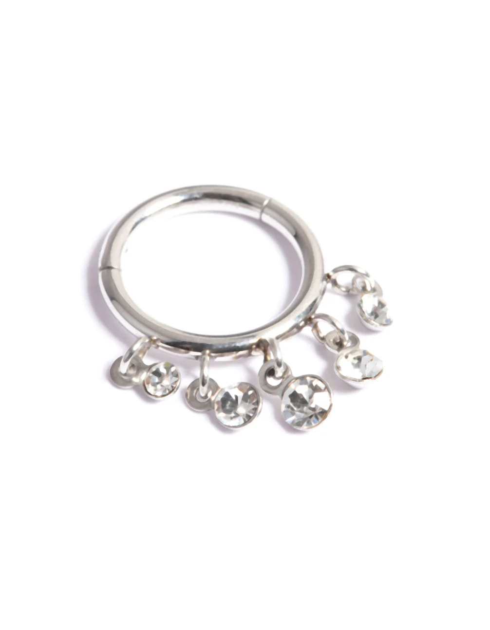 Surgical Steel Cubic Zirconia Charm Clicker - Image 2