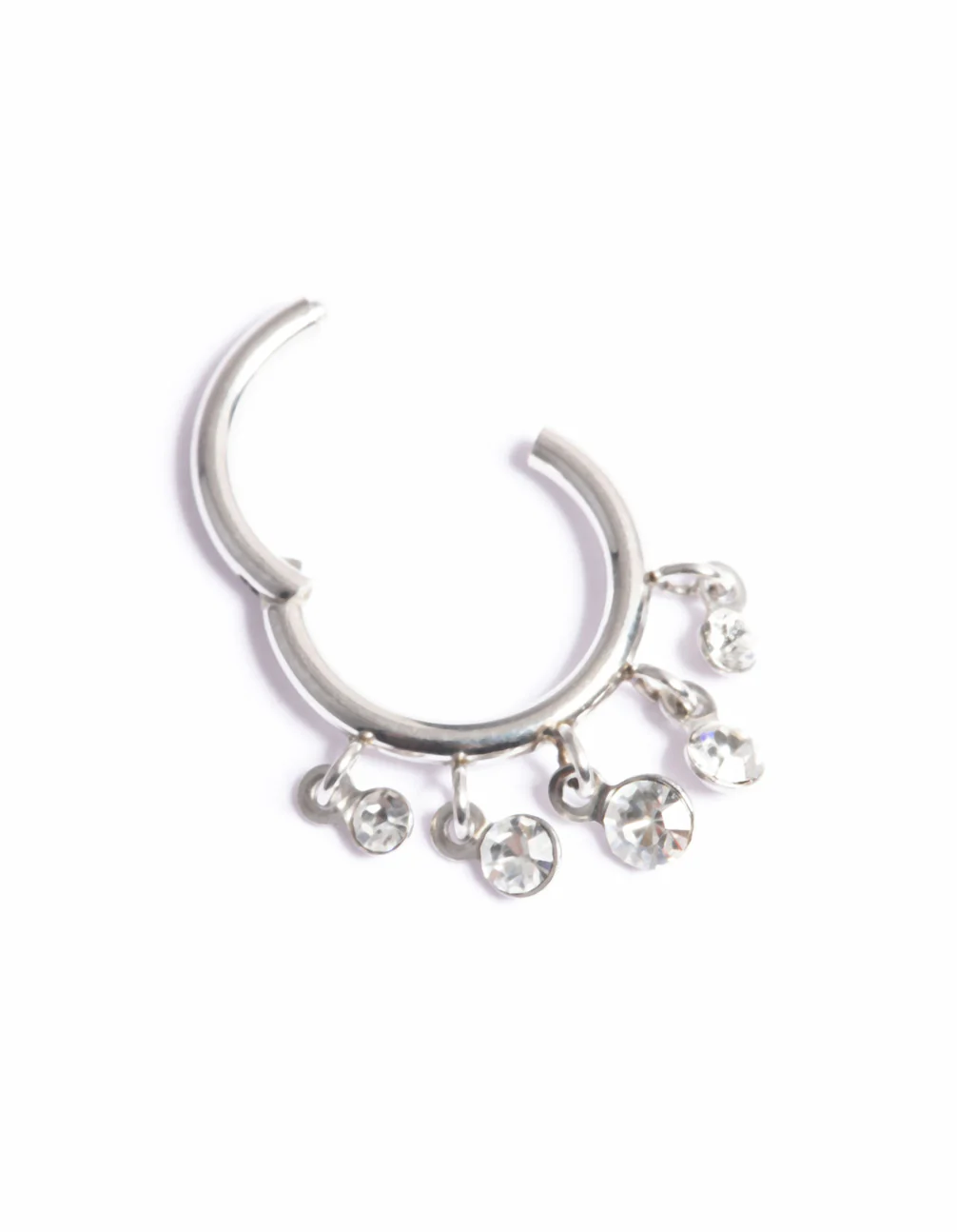 Surgical Steel Cubic Zirconia Charm Clicker - Image 3