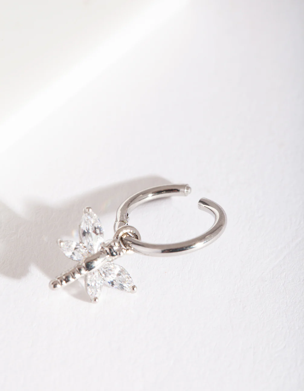 Surgical Steel Dragonfly Charm Clicker Earring - Image 3
