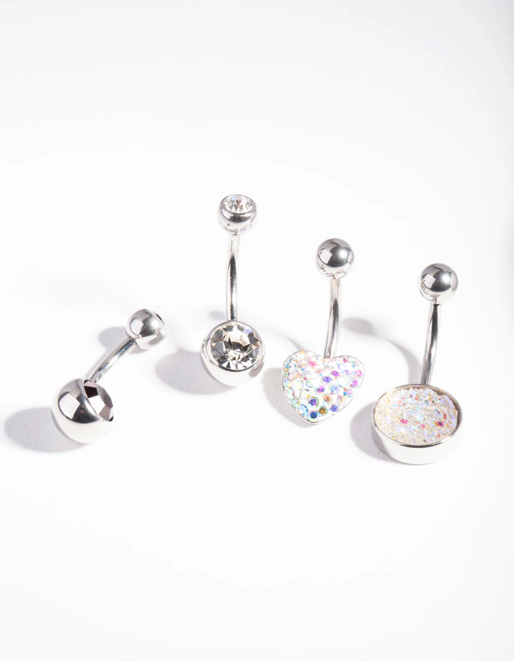 Surgical Steel Mermaid Diamante Belly Bar 4-Pack - Image 2