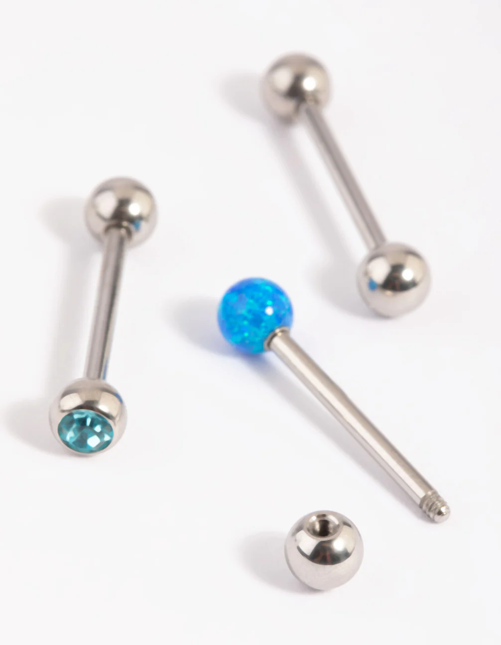 Surgical Steel Opal Tongue Ring Pack - Image 3