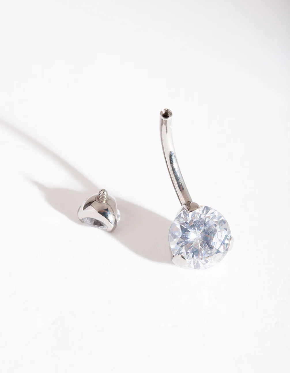 Titanium Classic Diamante Belly Bar - Image 3