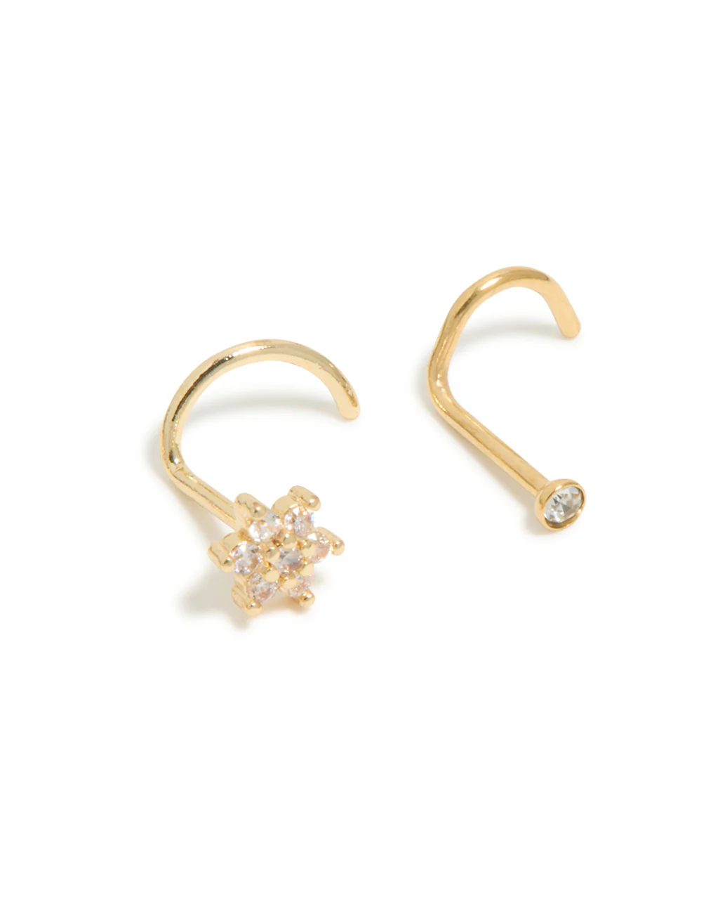 Gold Plated Surgical Steel Flower Nose Stud Pack - Image 3