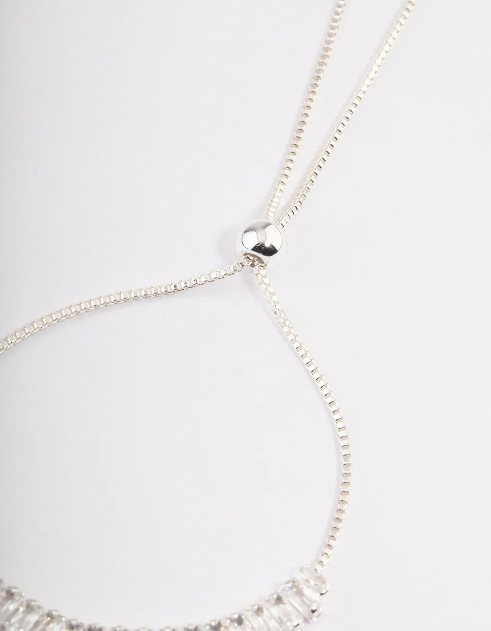 Silver Plated Baguette Toggle Bracelet - Image 3