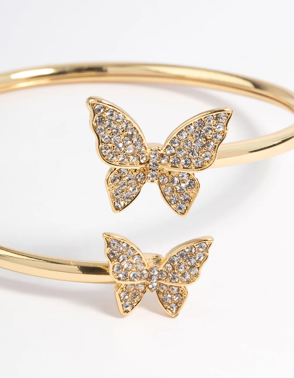 Gold Plated Double Butterfly Bangle - Image 2