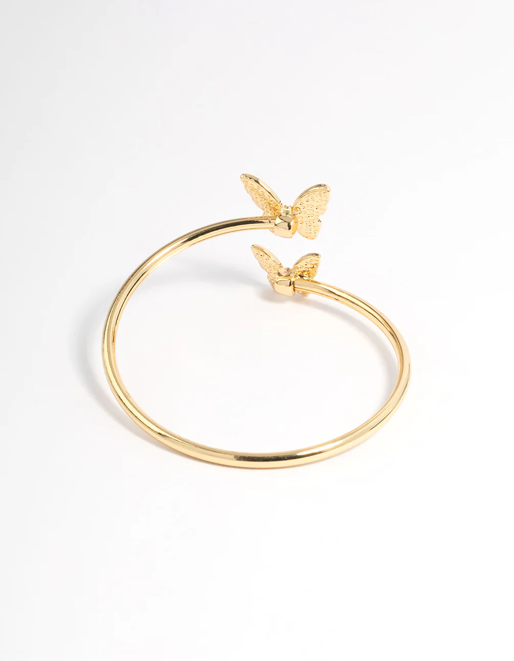 Gold Plated Double Butterfly Bangle - Image 3