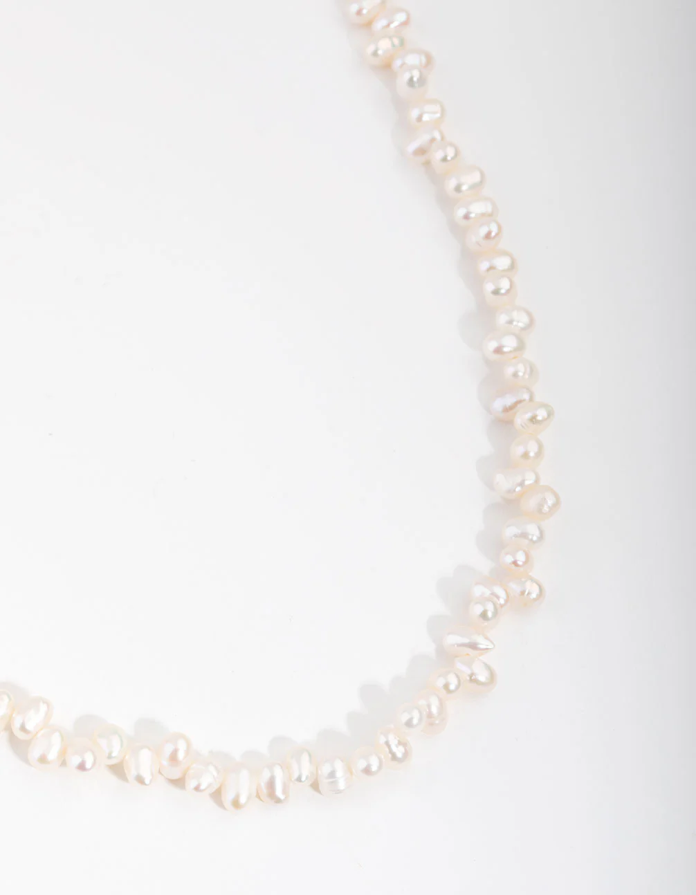 Silver Plated Freshwater Pearl Short Necklace - Image 4