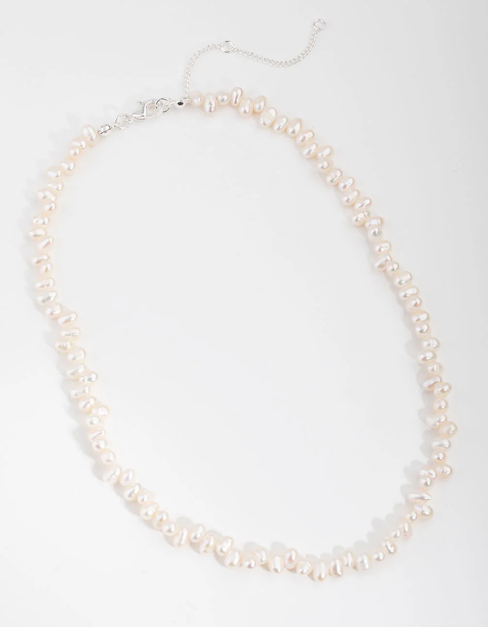 Silver Plated Freshwater Pearl Short Necklace - Image 6