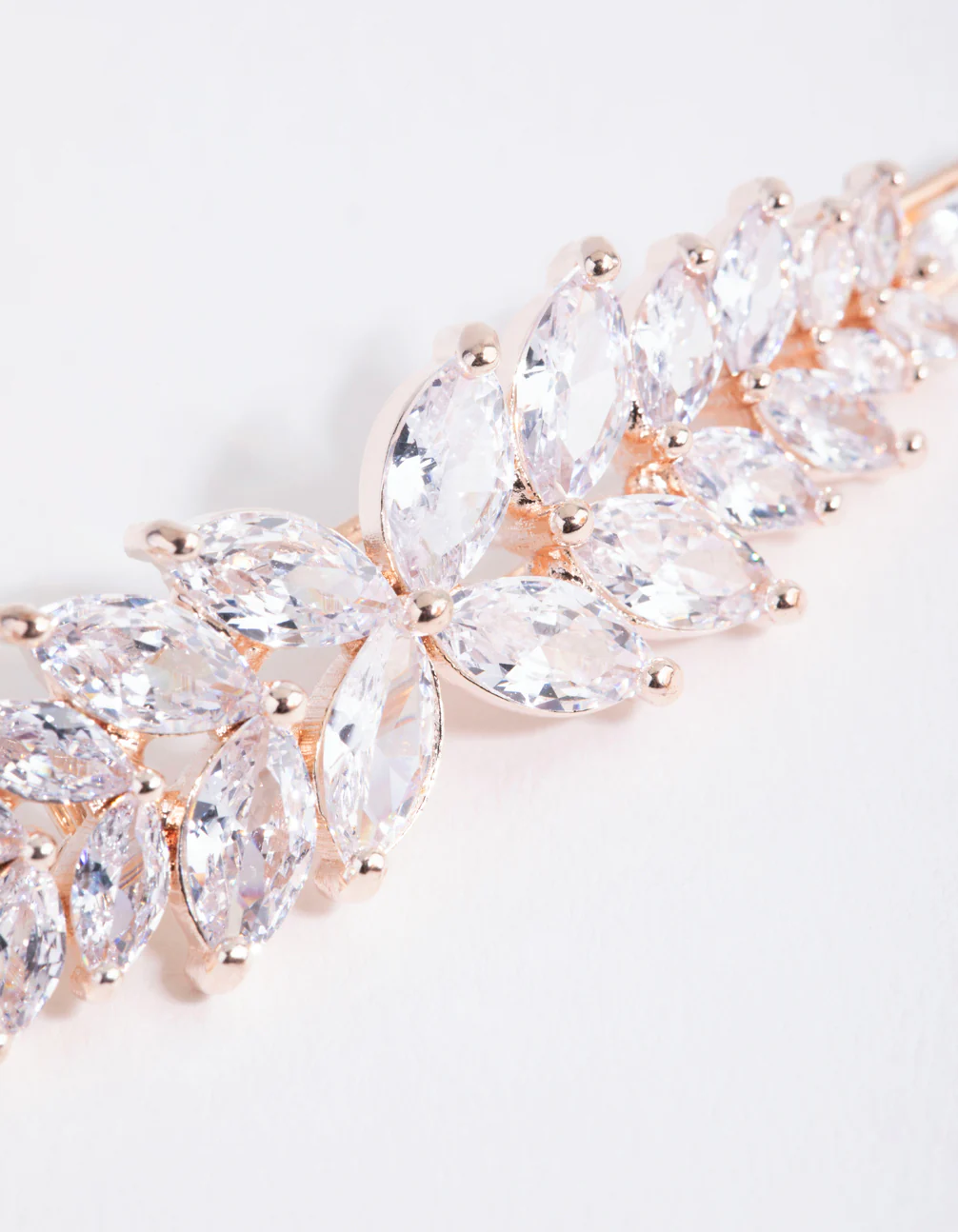 Rose Gold Cubic Zirconia Multi Laurel Clip - Image 3