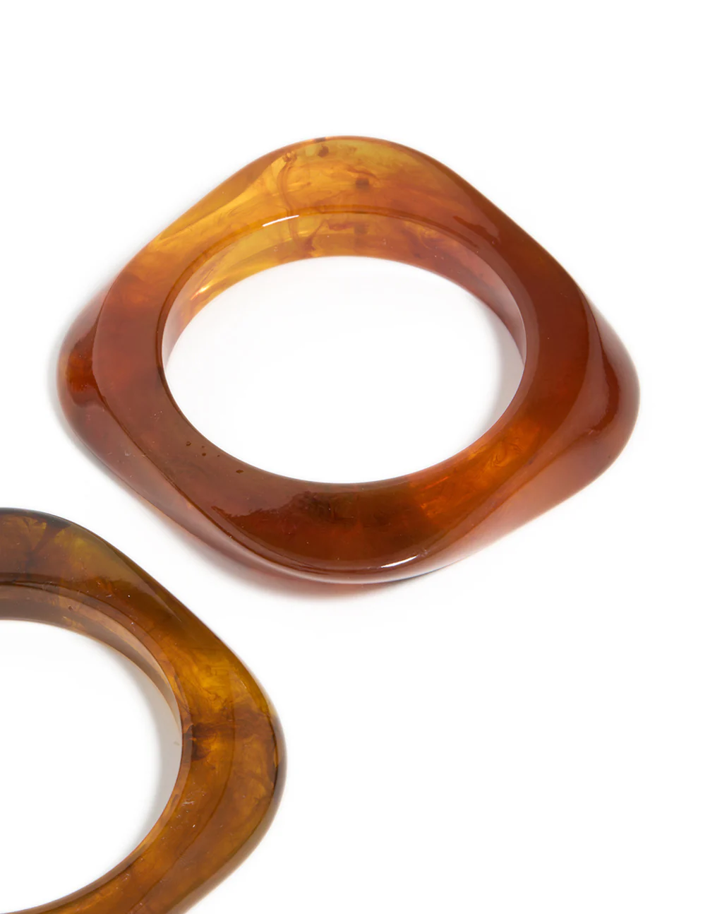 Brown Acrylic Thin Square Bangles 2-Pack - Image 3