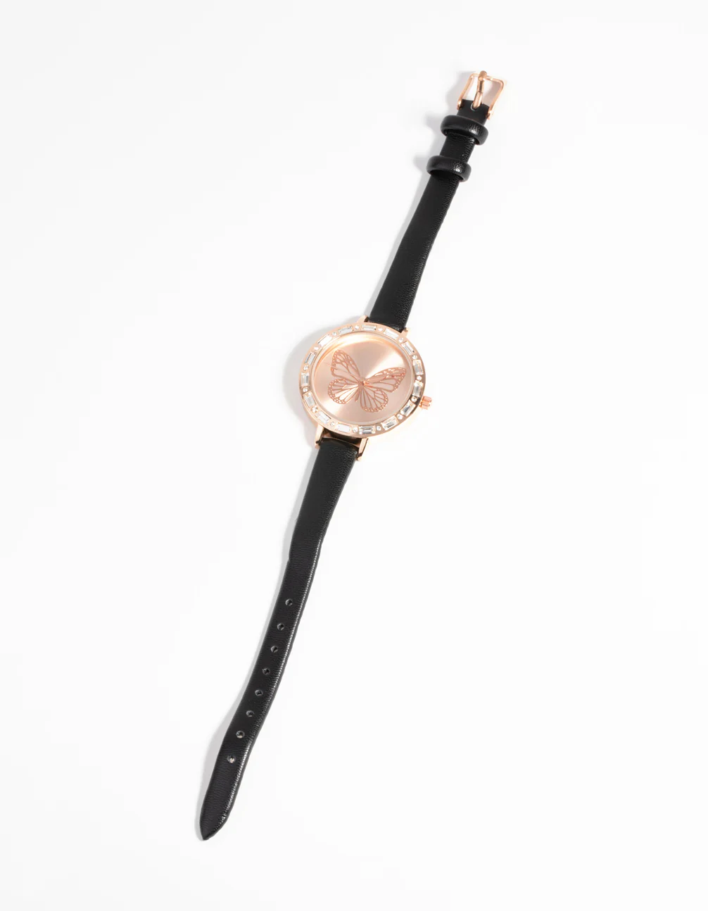 Butterfly Face PU Strap Watch - Image 2