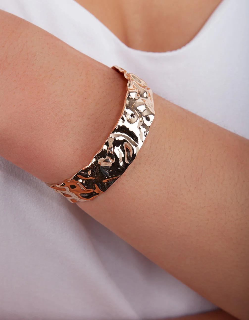 Gold Molten Arm Cuff - Image 3