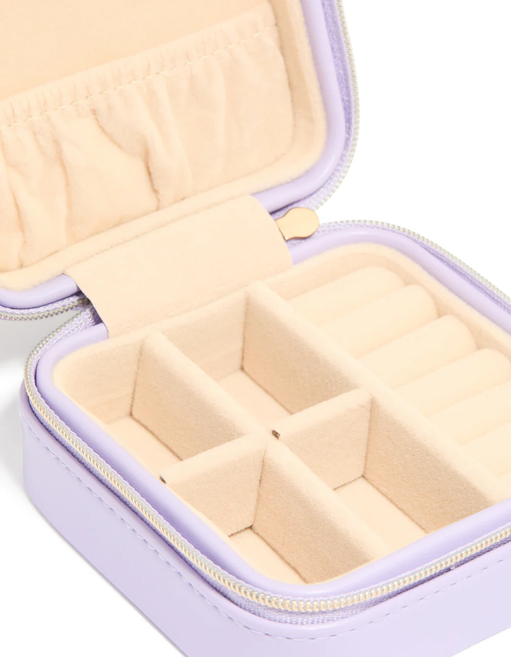 Purple Faux Leather Compact Square Jewellery Box - Image 2
