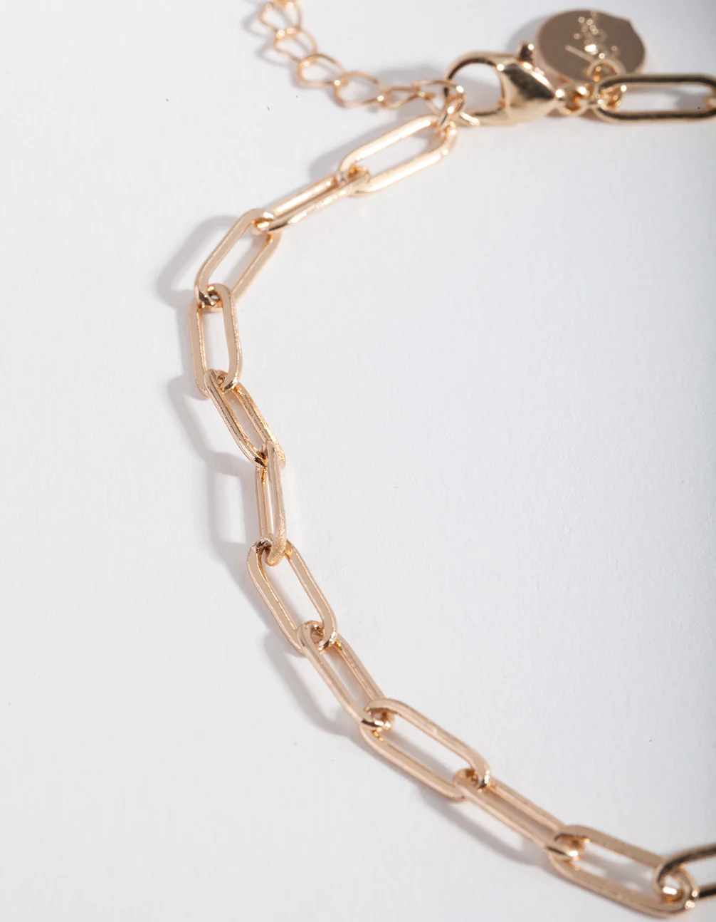 Gold Dainty Rectangle Anklet - Image 6