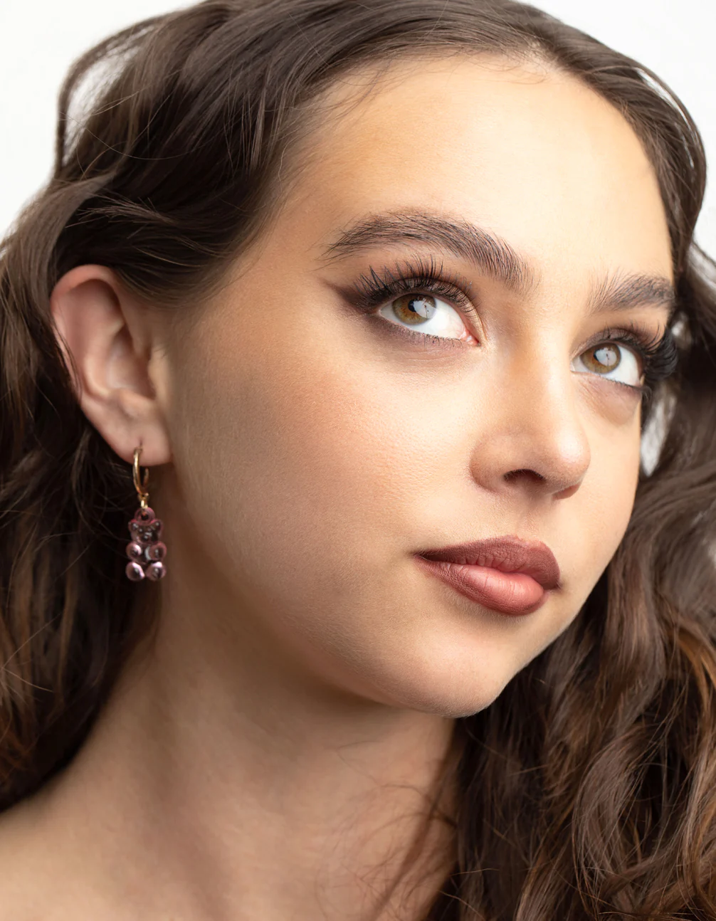 Pink Cute Bear Huggie Hoop Earrings - Image 5