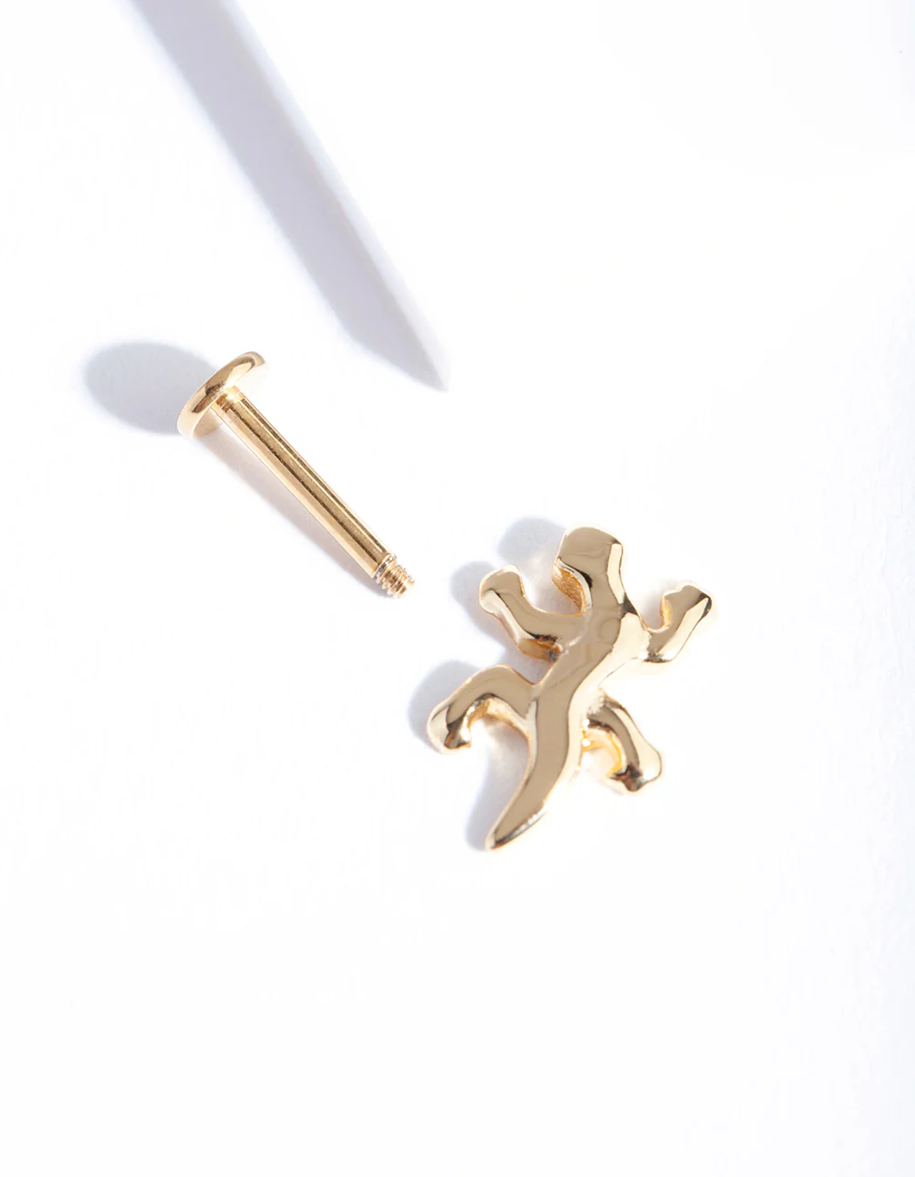 Gold Plated Surgical Steel Lizard Flat Back - Image 2