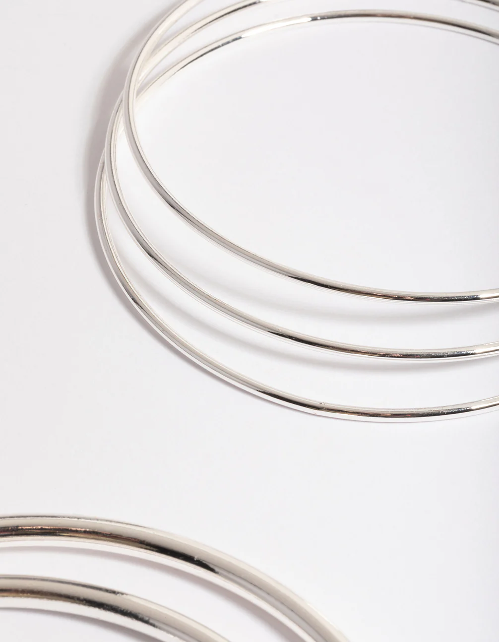 Silver Round Mix Bangle 5-Pack - Image 3