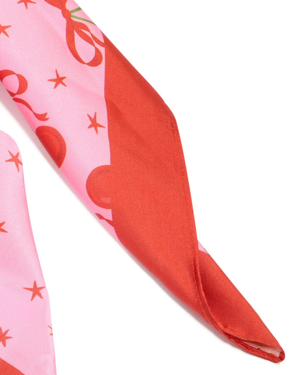 Cherry Bow & Star Fabric Scarf - Image 3