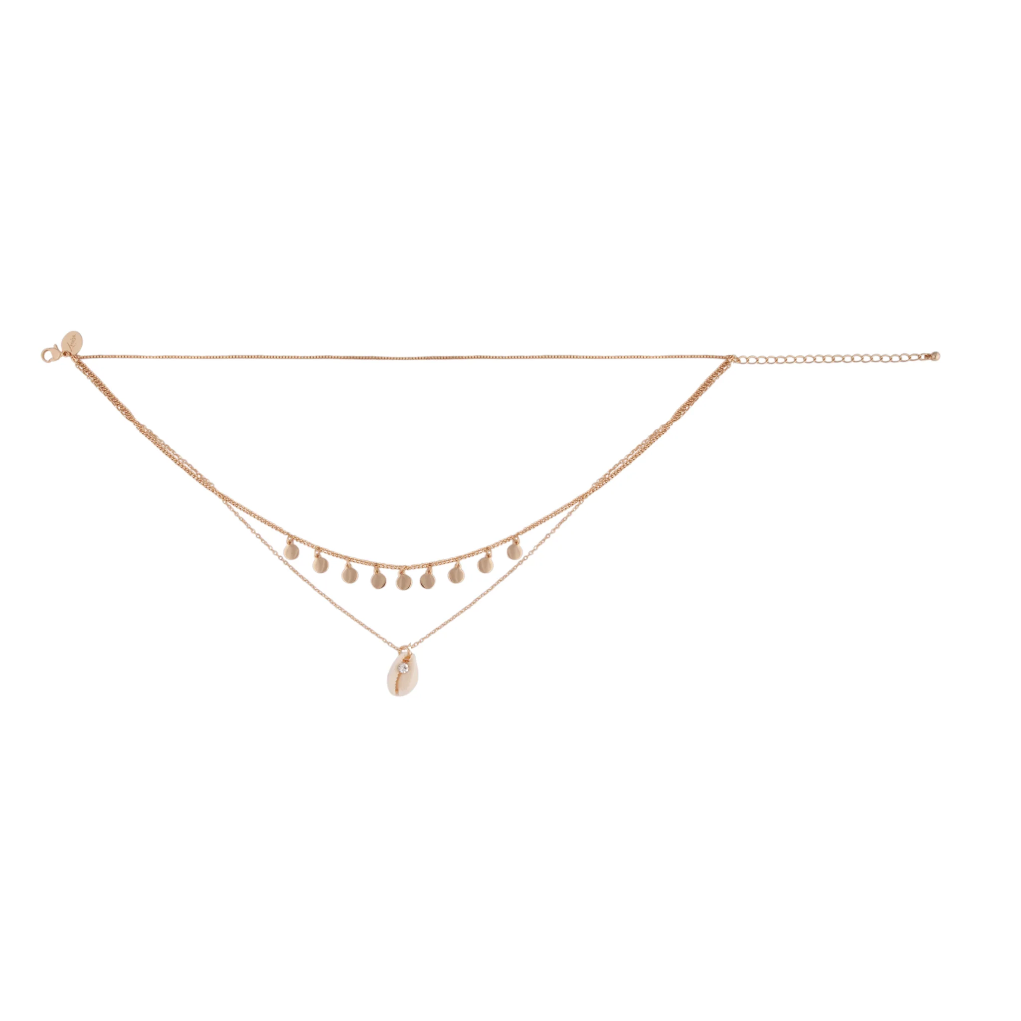 Gold Triple Layer Shell Choker - Image 2