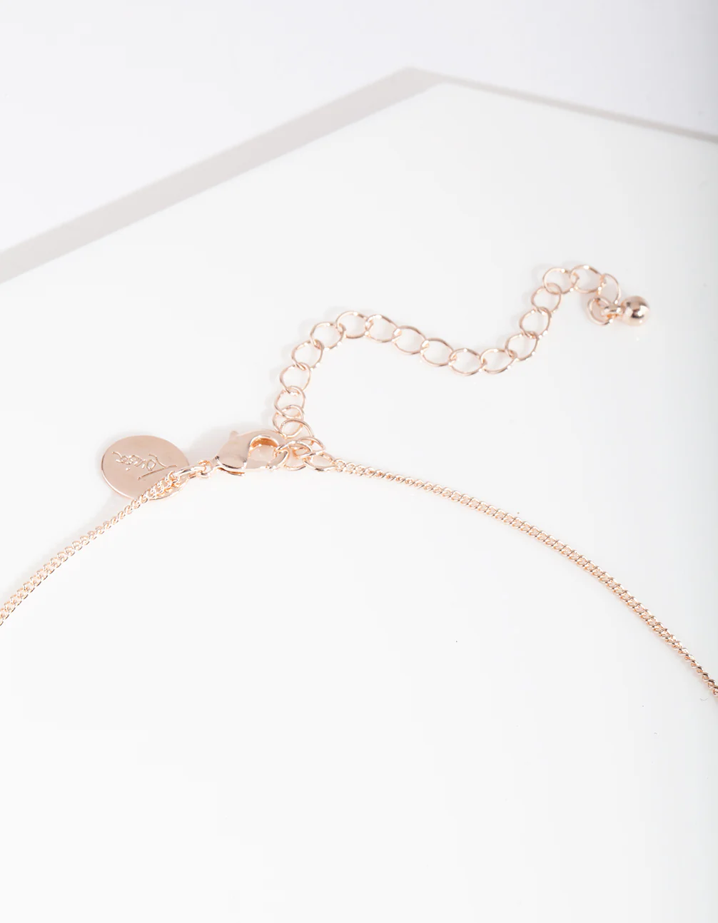 Rose Gold Cubic Zirconia Ring Necklace - Image 3