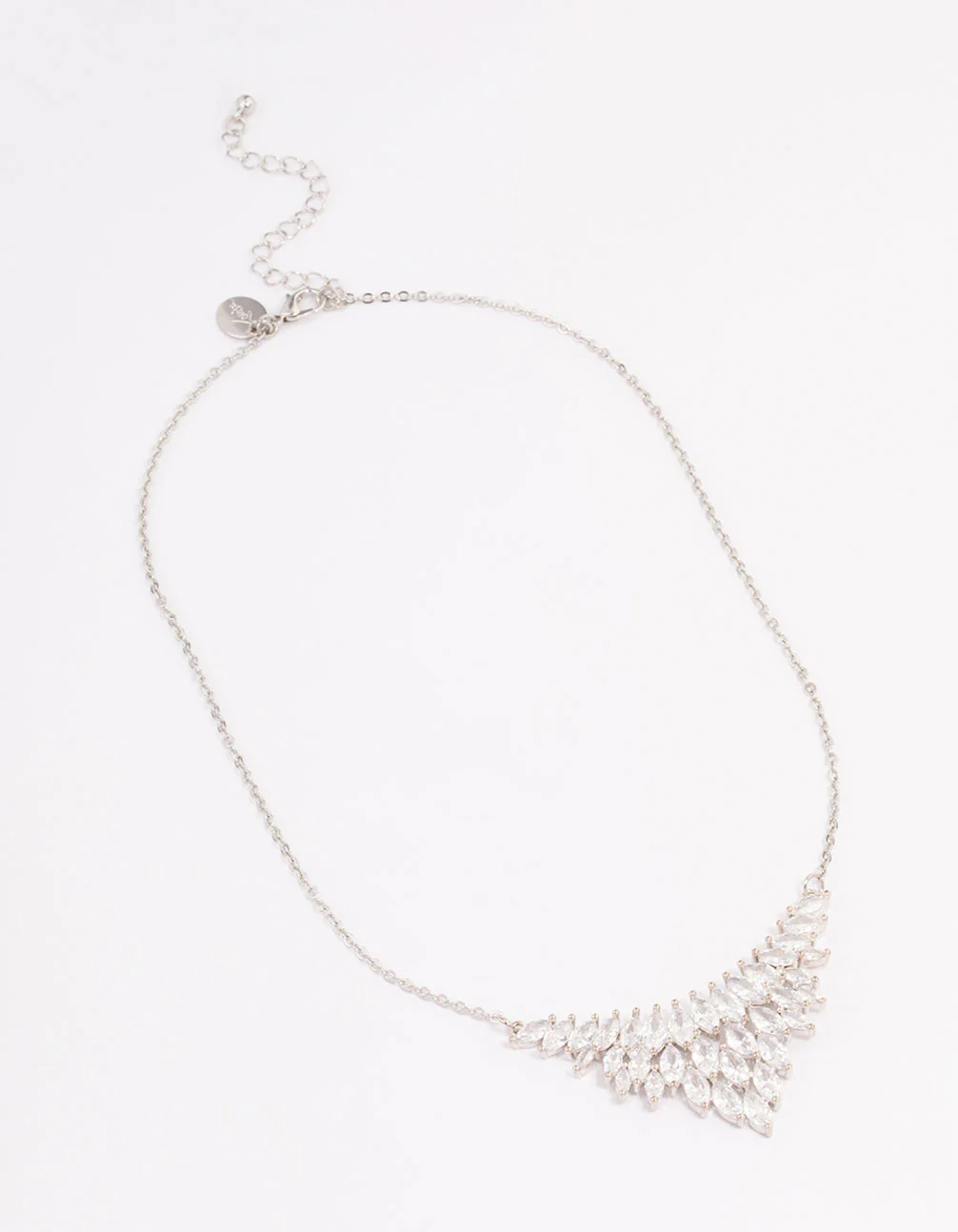 Silver Cubic Zirconia Short Necklace - Image 2