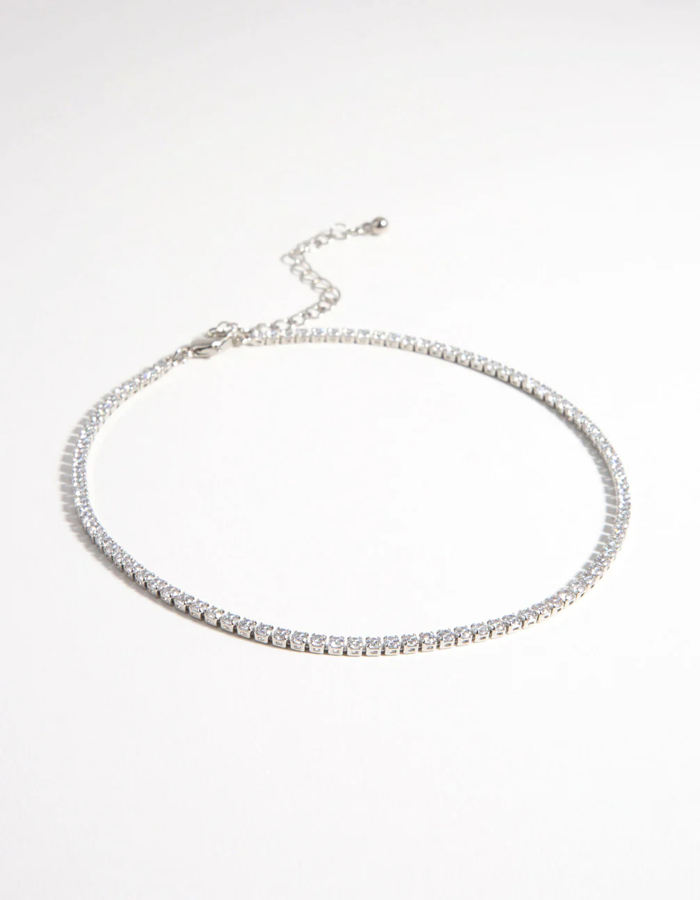 Silver Cubic Zirconia Cup Chain Choker - Image 3